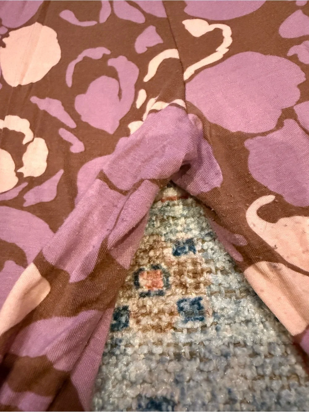 stars above Purple & Brown Floral Loungewear Set